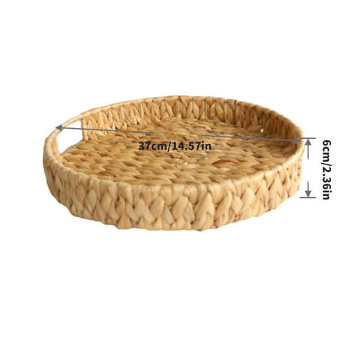 Wicker Organiser Basket Serving Tray with Handle Handcrafted 2