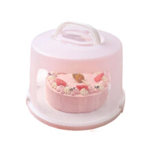 Draagbare taartopbergdoos met transparant-10 inch witte hoogte