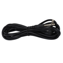 Gitarren-Amp Patchkabel, 3m Kupfer, gerade & schräg schwarz