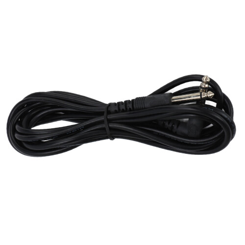 Gitarren-Amp Patchkabel, 3m Kupfer, gerade & schräg schwarz