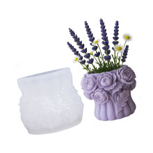 Moule de pivoine en silicone de qualité alimentaire pour bougies