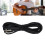 Gitarren-Amp Patchkabel, 3m Kupfer, gerade & schräg schwarz 14