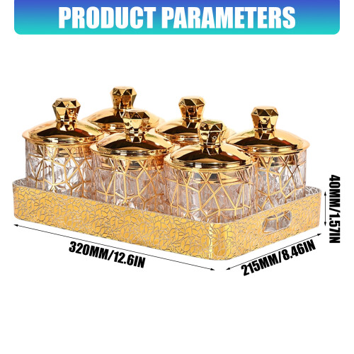 Decorative Storage Container Set For Dry Goods Clear Canisters 1