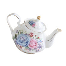 Ceramic Teapot With Floral Relief And-Blue Enchantress 500ml