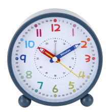 Learning Time Nursery Kids Alarm Clock Table Colorful-Deep Blue