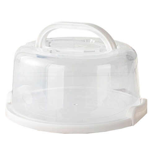 Cake Holder With Protective Cover Great For-White 6 inches