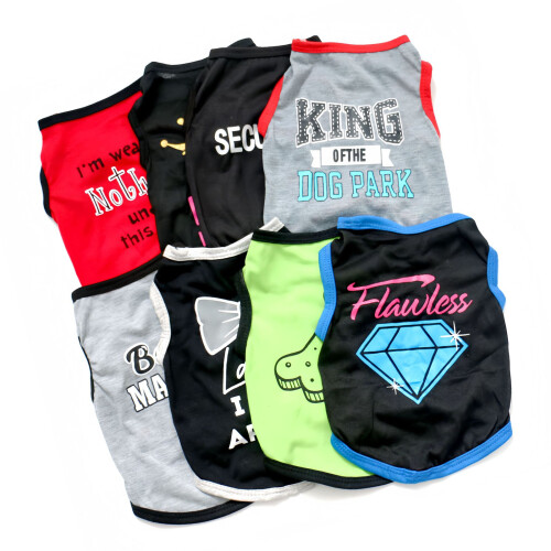 8er-Pack leichte Hunde- und Katzenbekleidung aus Polyester,-S.