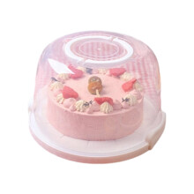 Plastic Cake Holder With Handle And Clear-8 inch white heighte