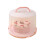 Plastic Dessert Box With Carrying Handle-10 inch pink heighte 1