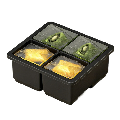Multipurpose Silicones Freezers Tray Ice Cubes Mold-Black 1