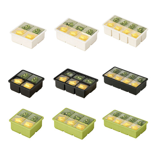 Multipurpose Silicones Freezers Tray Ice Cubes Mold-Black 3 2