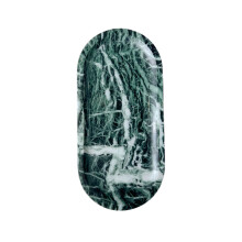 Marble Jewelry Holder Display Tray-snowflake green 25x12cm