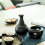 Artistic Ceramic Sake Set with Warmer Pot-1stoneware white 4