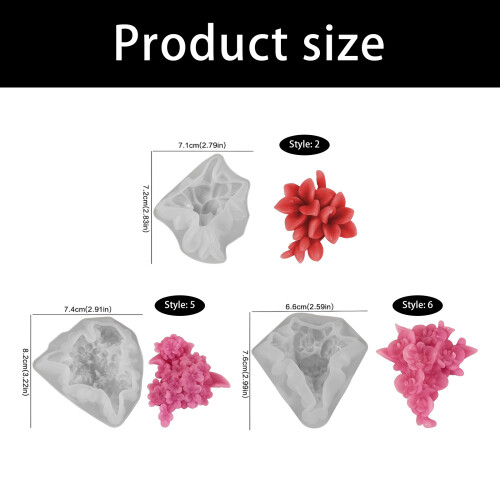 Moules en Silicone en forme de fleur de Phalaenopsis,-2 1