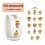500Pcs Kitten Food Theme Sticker Removable Adhesive Wrapping 3