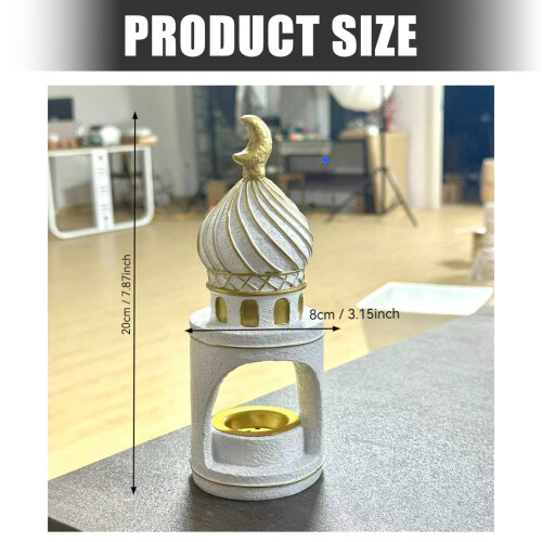 Unique Eid Celebration Resin Mosque Tower Incenses Burners 2
