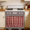 Handcrafted Check Pattern Oven Skirt-microwave oven design F 5