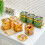 Clear Plastic Storage Box With 3 Sections For Snacks-Clear 3