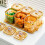 Draagbare vierkante plastic opbergdoos met 3-Duidelijk 6