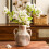 Artistic Ceramic Flower Vases Decorative Pottery-retro gray 6