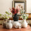 Artistic Ceramic Flower Vases Decorative Pottery-retro gray 7