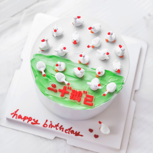 Tiny Geese Shaped Cake Top Ornament Miniature Rubber Geese Cake 1
