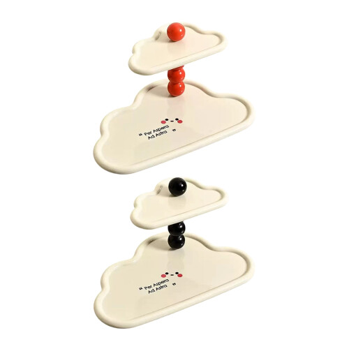 Double Layer Cloud Shape Shelf For Keys Jewelry And-Black 1