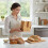 Guide de coupe de pain en bois polyvalent pour bagels, muffins 4