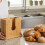 Guide de coupe de pain en bois polyvalent pour bagels, muffins 5