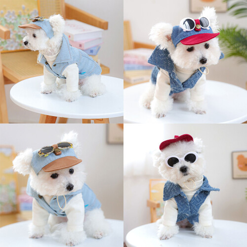 Pet Sun Hat Headgear Baseball Cap Breathable Fabric For-M 2 2