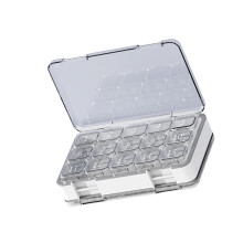 Portable 30 Day Medicine Storage Box Two Layer Design-White