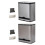 Trash Can with Tissue Box Trash Bin Wall Mounted Slide-grey 2