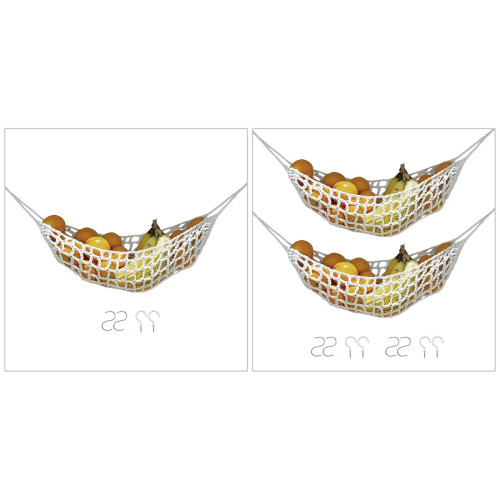 Breathable Cotton Meshes Hanging Basket With Hook For-2 pack 1