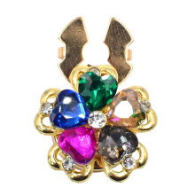 Crystals Button Covers Alloy Materials Detachable Clip On-color