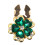 Flower Pattern Button Covers Clip on Detachable Shirt-Green 1