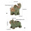 Decorative Elephant Planter With Bottom Drain Hole Lovely-2 4