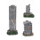 3Pcs Realistic Damaged Building Model Fishtank Accessories Resin 1
