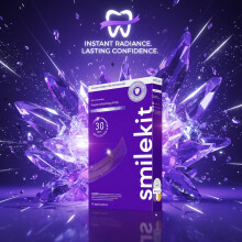 V34 Purple Whitening Strips – Color Correcting Teeth Whitening Strips – 14 Pairs – Instant Purple Technology – Gentle & Effective