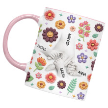 Artistic Motherhoods Inspires Ceramic Tea Cup Coffee-Pink 11oz