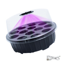 Gardening Cultivation Starter Tray Containing 13 Pots And-Black