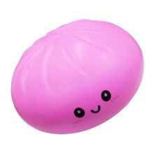 Cute Simulated Steamed Bun Cushion Squeeze Toy For-Pink 25cm