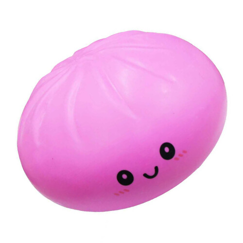Realistisch gestoomd broodje, samendrukbaar kussen,-Roze 25cm