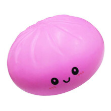Funny Steamed Bun Shape Cushion Squeezable-Pink without steamer