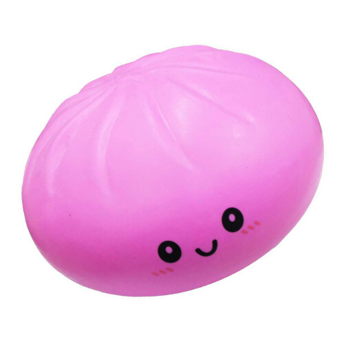 Funny Steamed Bun Shape Cushion Squeezable-Pink without steamer