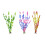 10PCS Artificial Green Spirals Plant Simulation Water-Purple 2