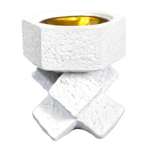 Mooie hars woonaccessoires wierookbranders elegante-Wit
