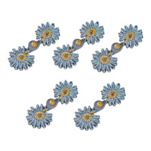 Fermeture décorative de bouton chinois de tissu fait main-6