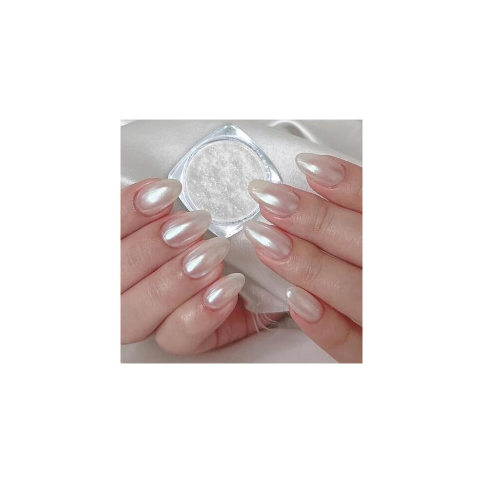 Gold/Silver Chrome Nail Powder With Pearlescent Iridescent Effect, Mirror Finish Rose Pigment Kit
