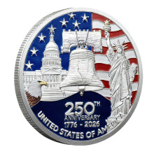 Elegant 40mm American Freedom Anniversary Coin Ideal For-Silver