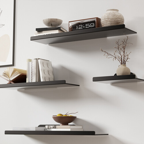 Rustproof Metal Wall Shelf With Strong Load Capacity For-30cm 2